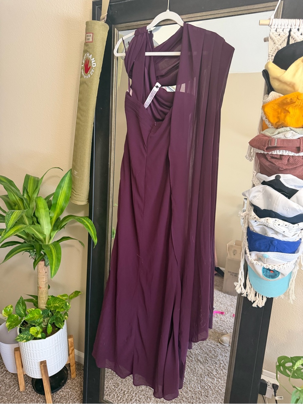 Baltic Born Plum One-Shoulder Wedding Dress - Picture 2 of 2